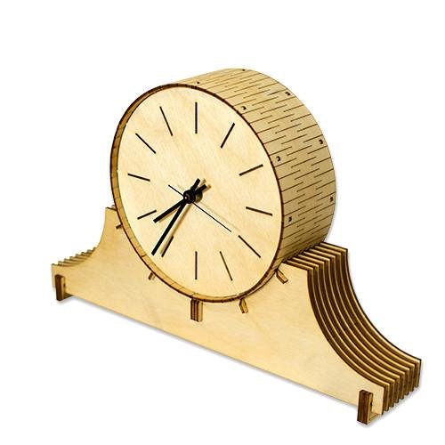Cardboard Safari Baltic CARB Certified Wood 10 Inch Mantel Clock, Living Hinge (Birch)
