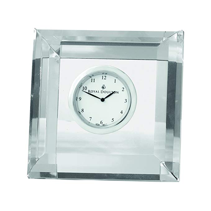 Royal Doulton Radiance Square Faceted Clock