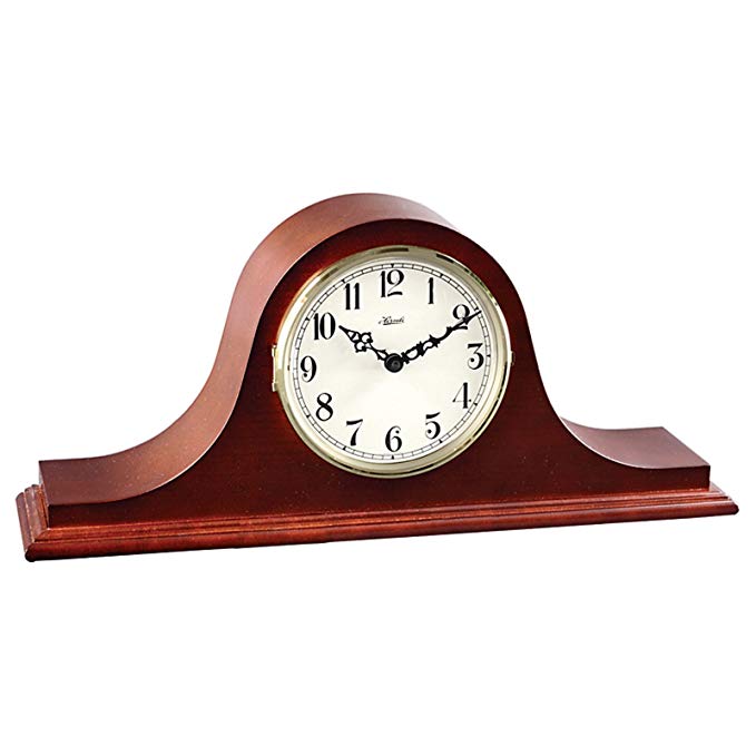 4Tambour Clock in Cherry with Ivory Colored Dial