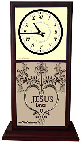Jesus Loves U Mantle Clock